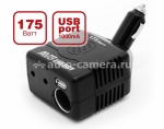 Преобразователь напряжения Автомобильный инвертор 12/220V IN-175W